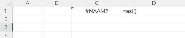 Foutmelding met formules in Excel