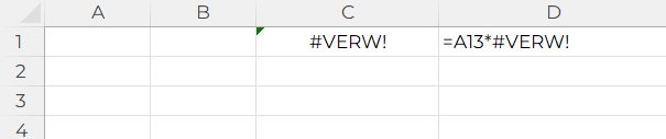 Foutmeldingen in Excel