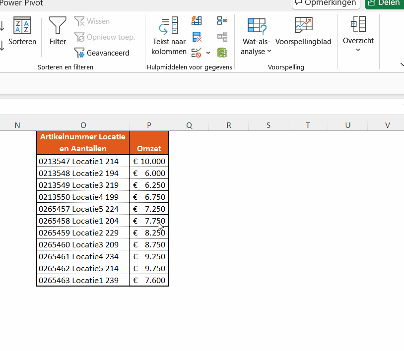 Tekst naar kolommen Excel